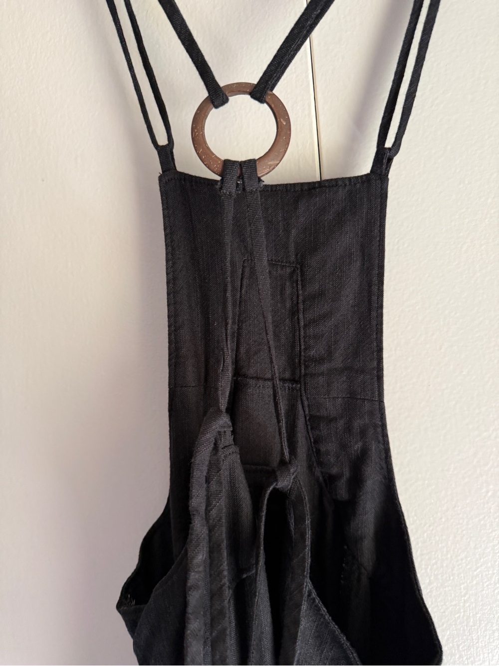 Anthropologie Women's Black Modern Pinafore Bib Overall Jumper Dress Size 4 - Picture 14 of 16